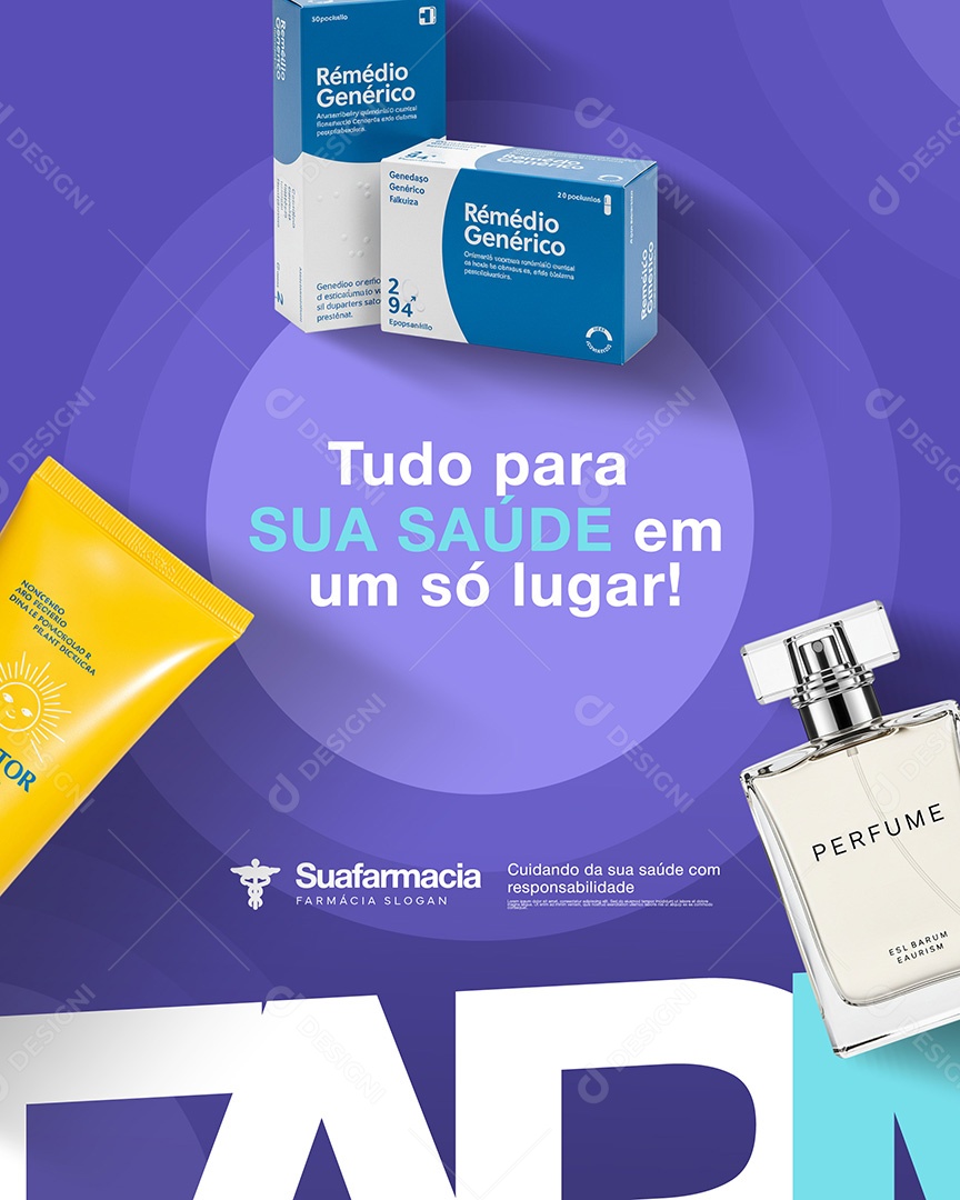 Farmacia Social Media PSD Editável