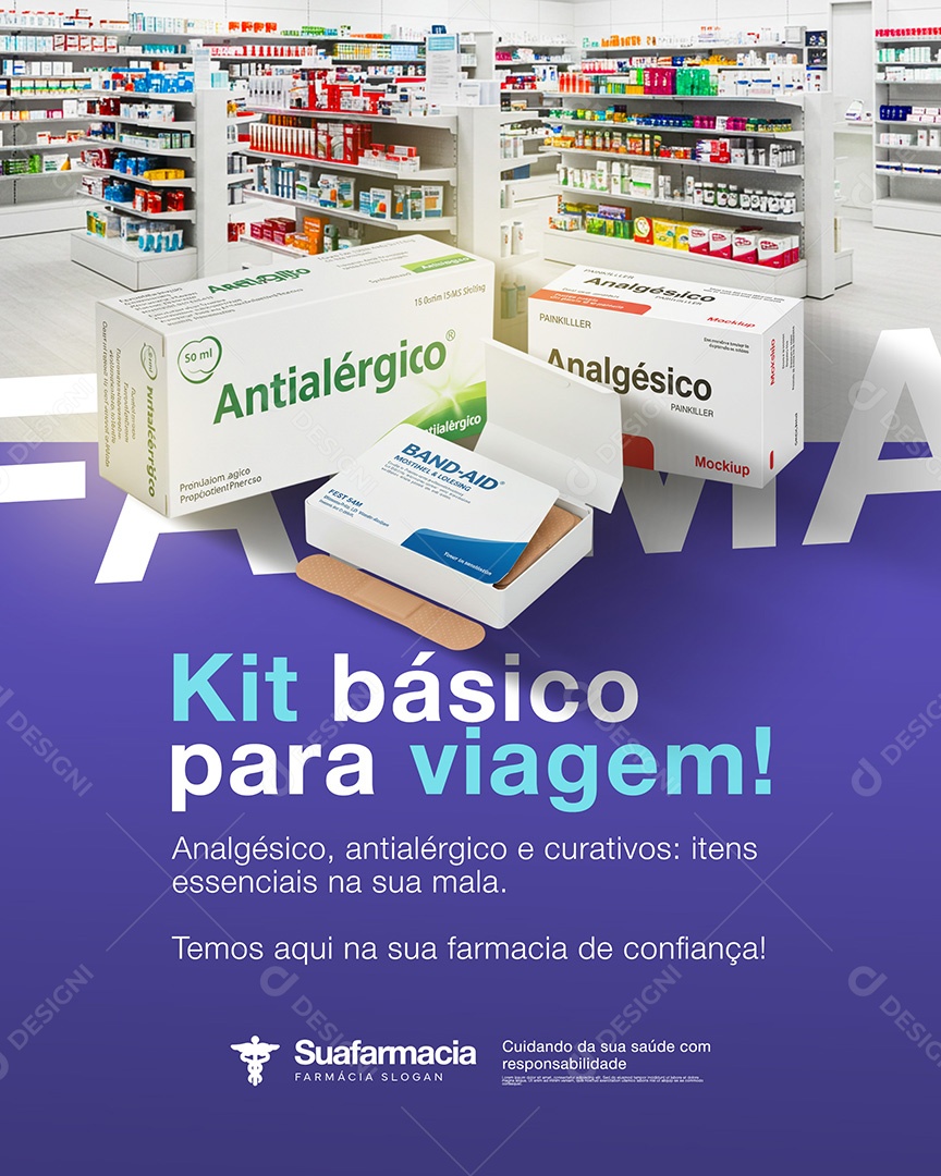 Farmacia Social Media PSD Editável