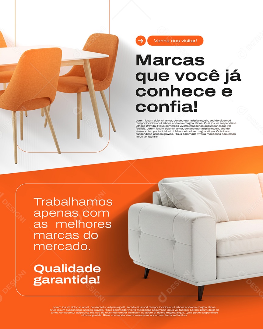 Transportadora de Encomendas e Carga Social Media PSD Editável