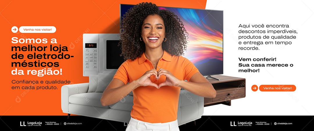 Transportadora de Encomendas e Carga Social Media PSD Editável