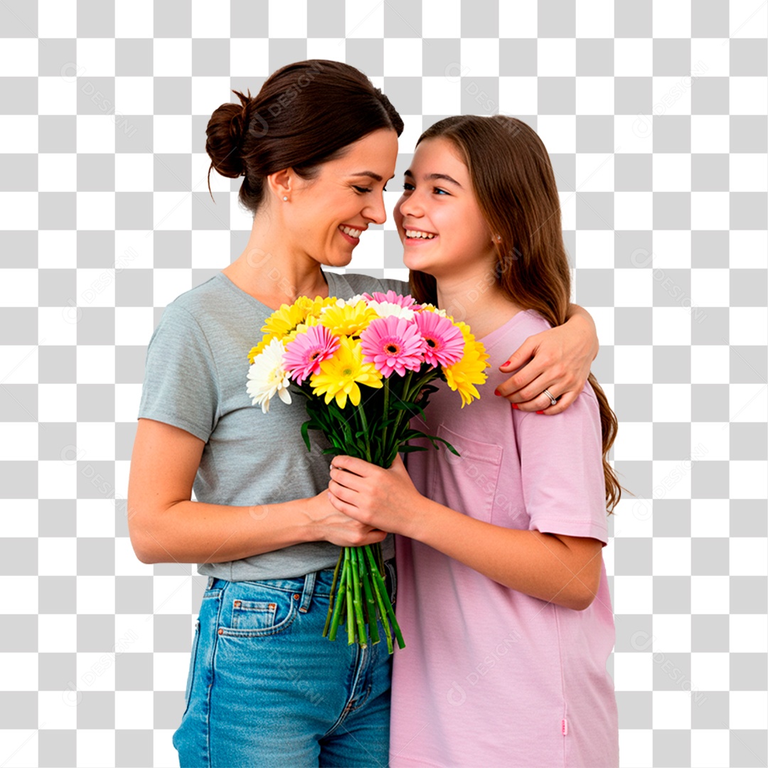 Mãe e Filha PNG Transparente