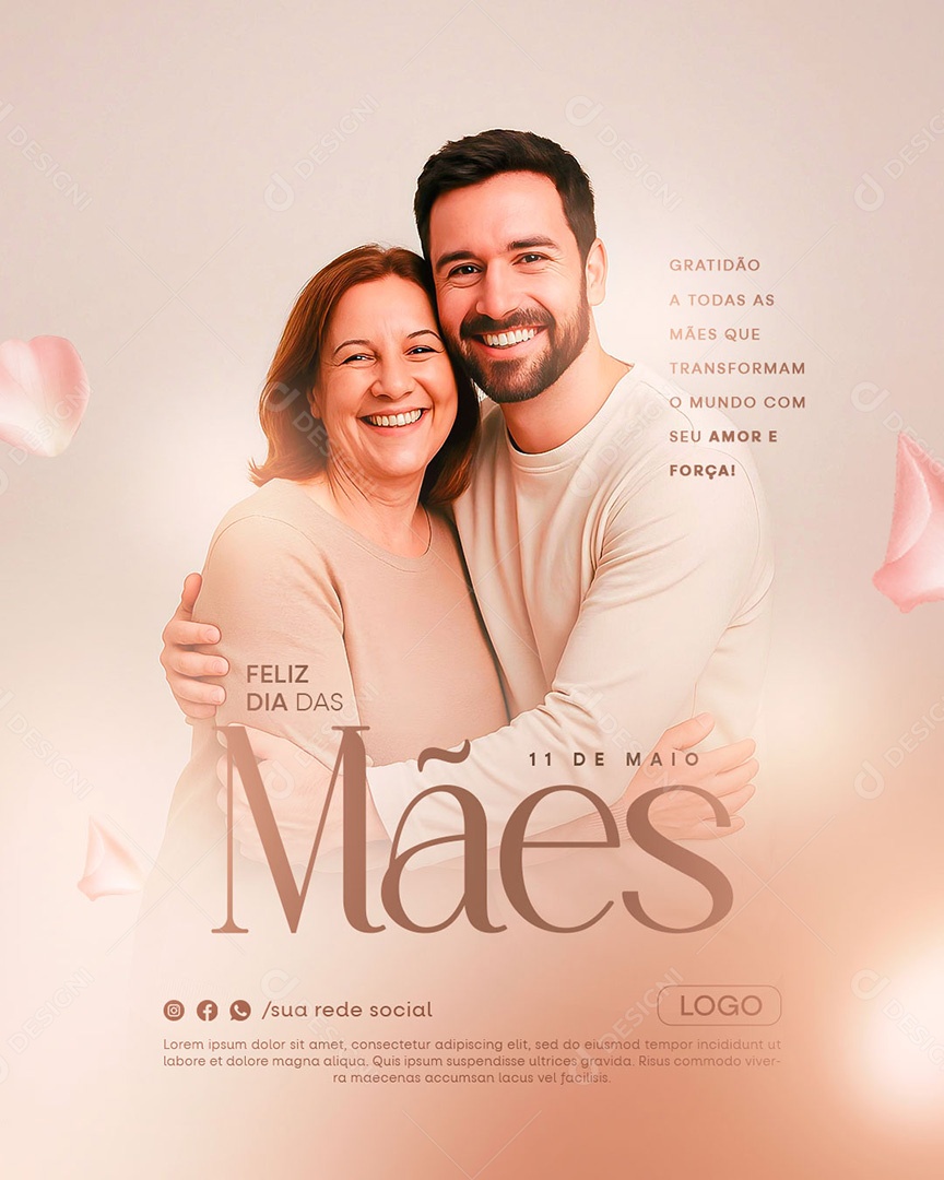 Feliz Dia das Mães 11 de Maio Social Media PSD Editável
