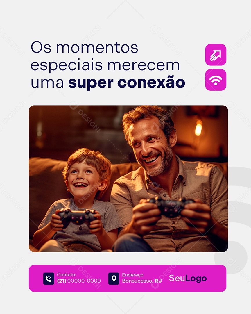 Provedor de Internet Os Momentos Especiais Social Media PSD Editável