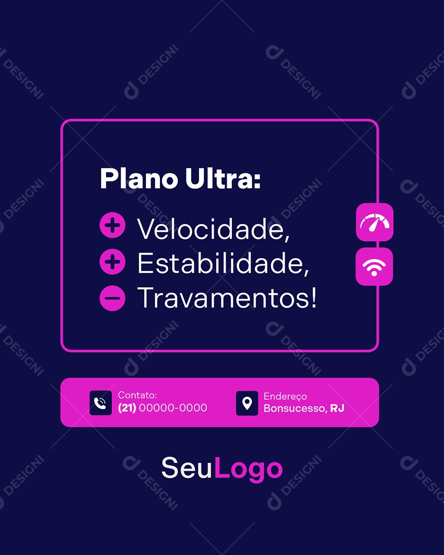 Provedor de Internet Plano Ultra Social Media PSD Editável