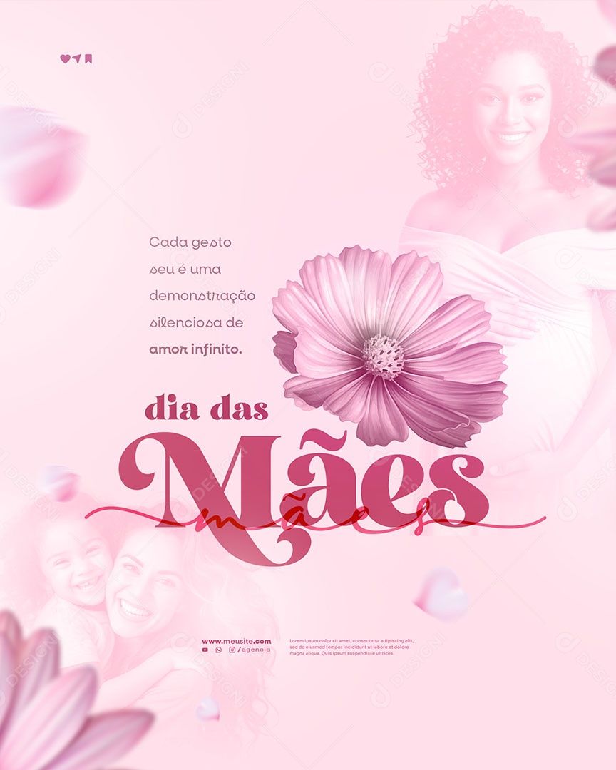 Feliz Dia das Mães 11 de Maio Social Media PSD Editável