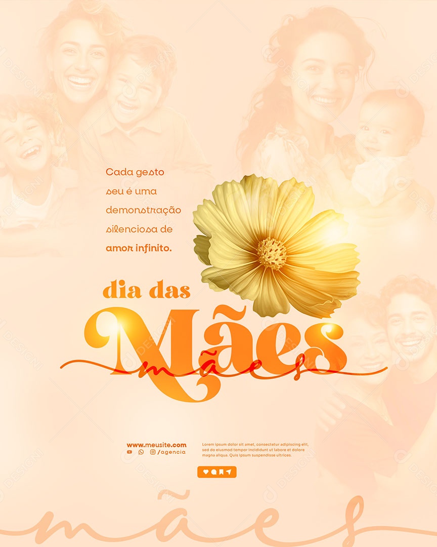 Feliz Dia das Mães 11 de Maio Social Media PSD Editável