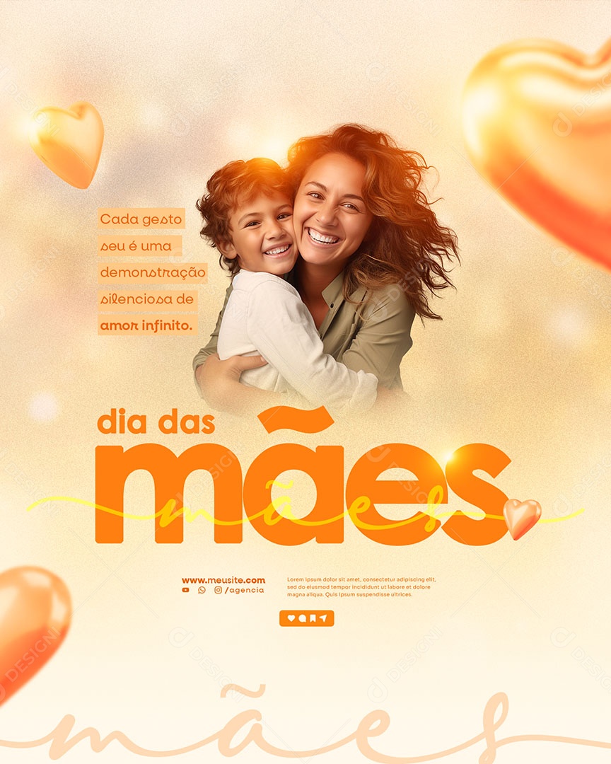 Feliz Dia das Mães 11 de Maio Social Media PSD Editável