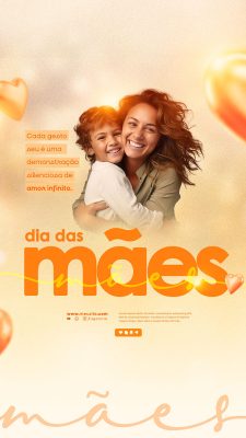 Story Feliz Dia das Mães 11 de Maio Social Media PSD Editável