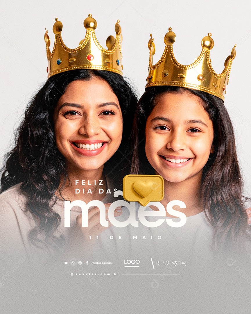 Feliz Dia das Mães 11 de Maio Social Media PSD Editável