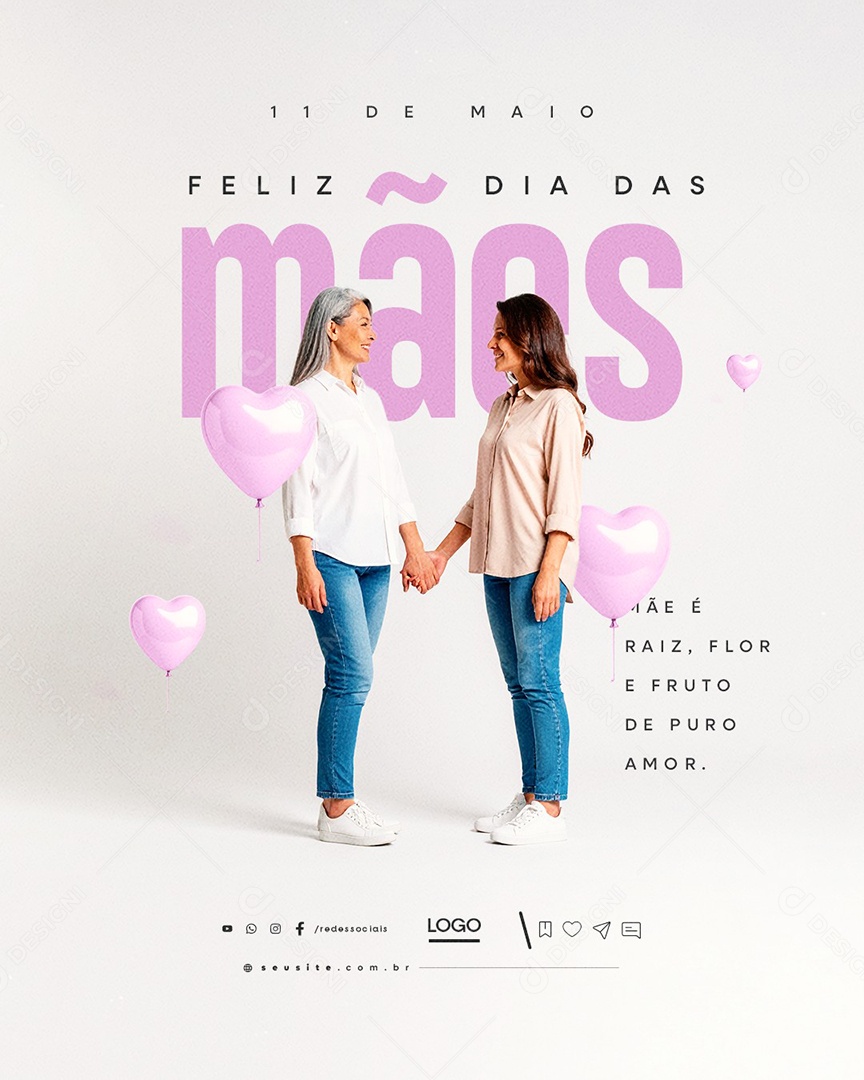 Feliz Dia das Mães 11 de Maio Social Media PSD Editável