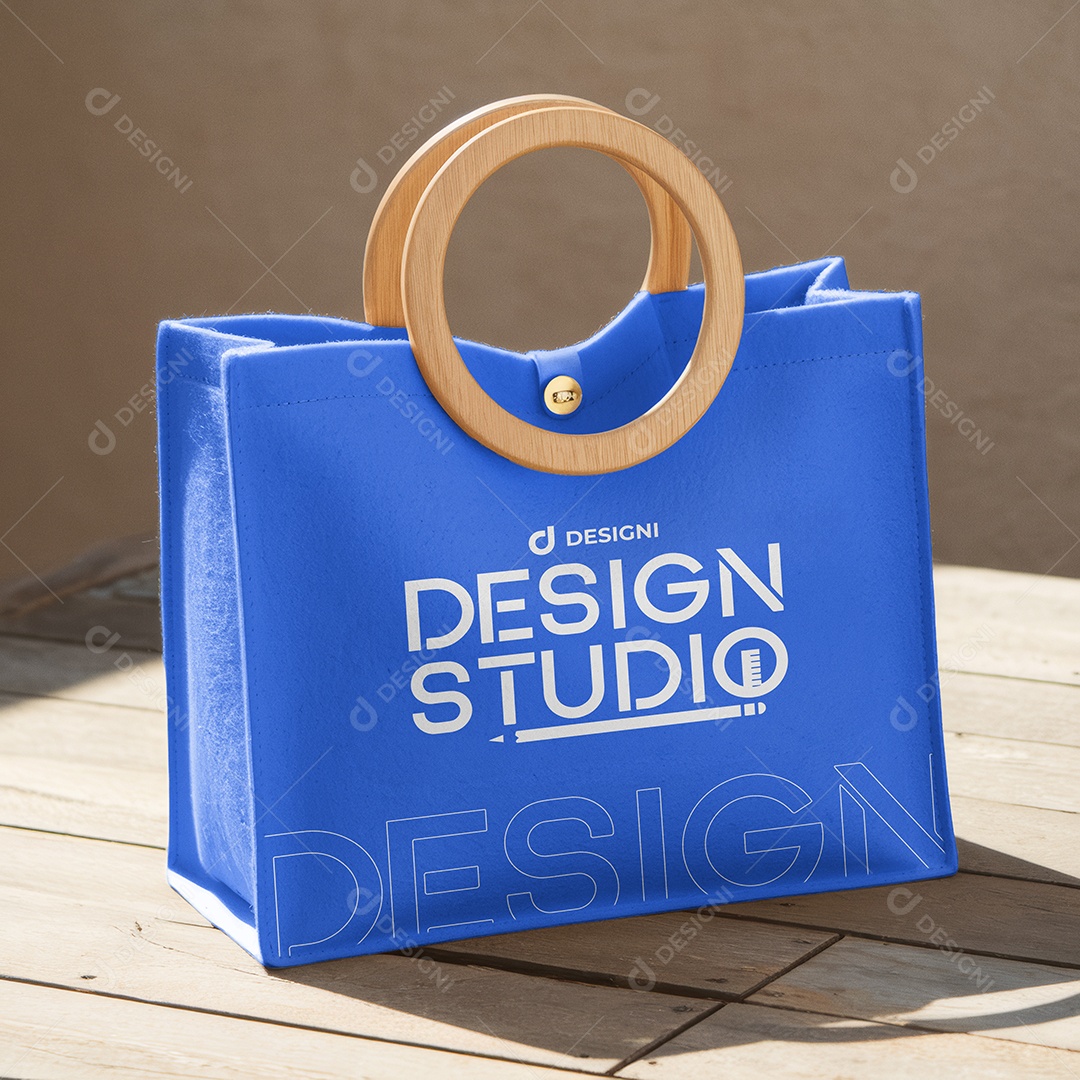 Mockup Bolsa de Feltro PSD Editável