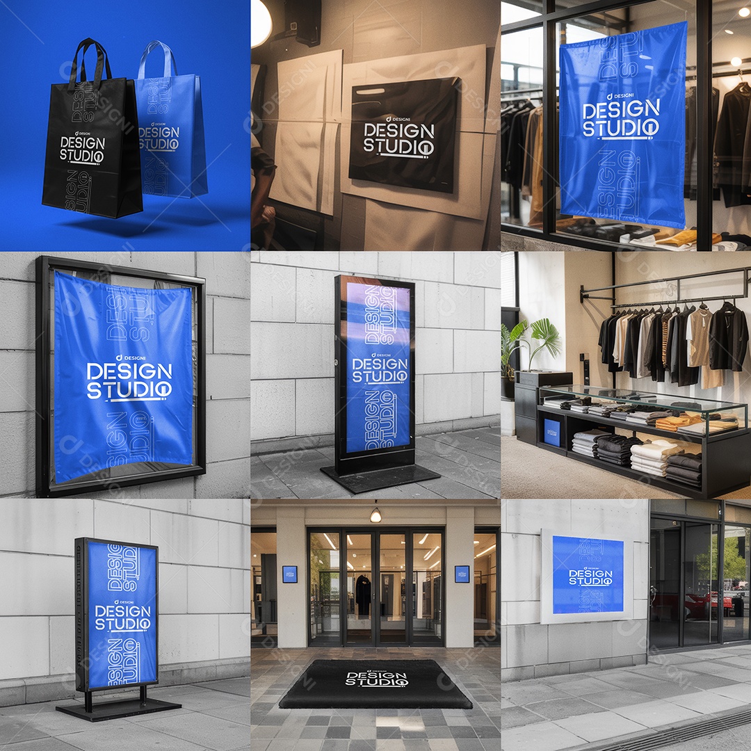 Mockup Brand Kit Outlet PSD Editável