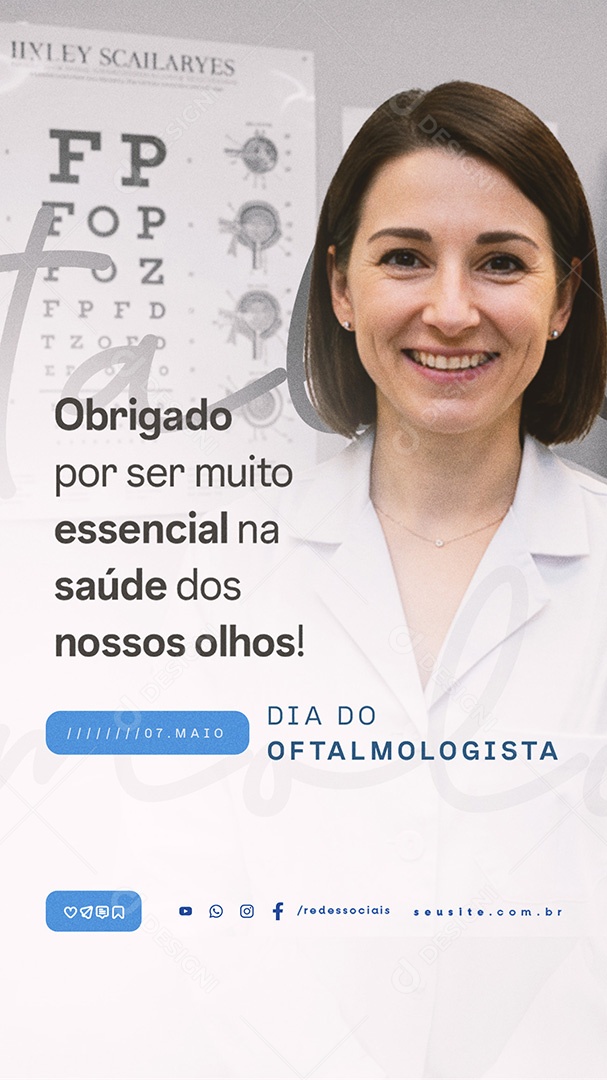 Story Dia do Oftalmologista 07 de Maio Social Media PSD Editável
