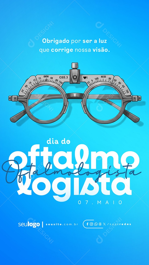 Story Dia do Oftalmologista 07 de Maio Social Media PSD Editável