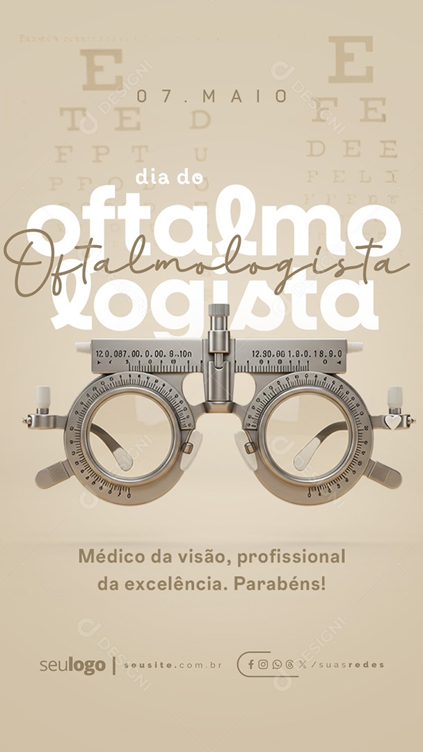 Story Dia do Oftalmologista 07 de Maio Social Media PSD Editável