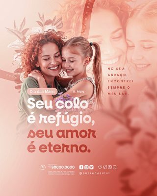 Feliz Dia das Mães 11 de Maio Social Media PSD Editável