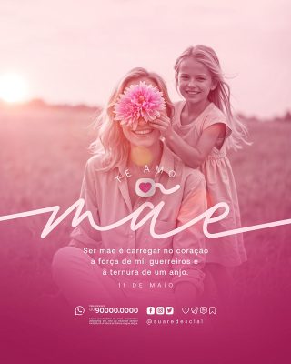 Feliz Dia das Mães 11 de Maio Social Media PSD Editável