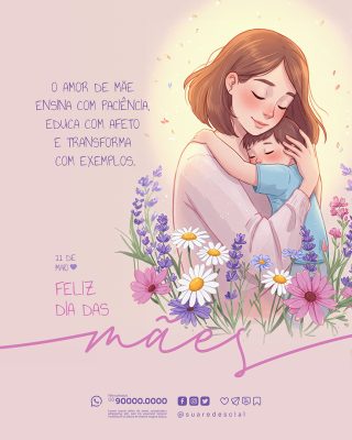 Feliz Dia das Mães 11 de Maio Social Media PSD Editável