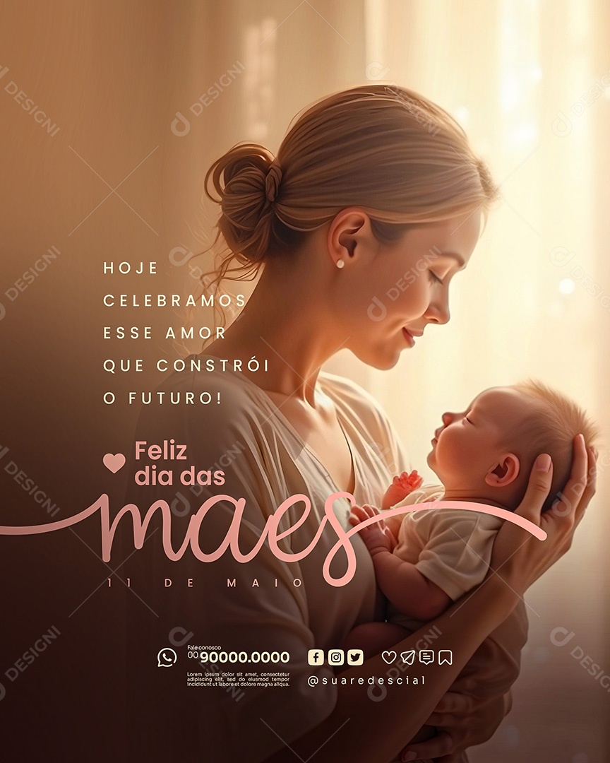 Feliz Dia das Mães 11 de Maio Social Media PSD Editável