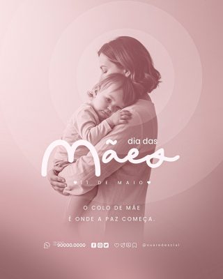 Feliz Dia das Mães 11 de Maio Social Media PSD Editável