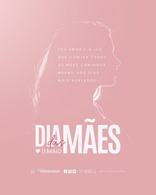 Feliz Dia das Mães 11 de Maio Social Media PSD Editável