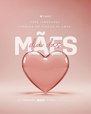 Feliz Dia das Mães 11 de Maio Social Media PSD Editável