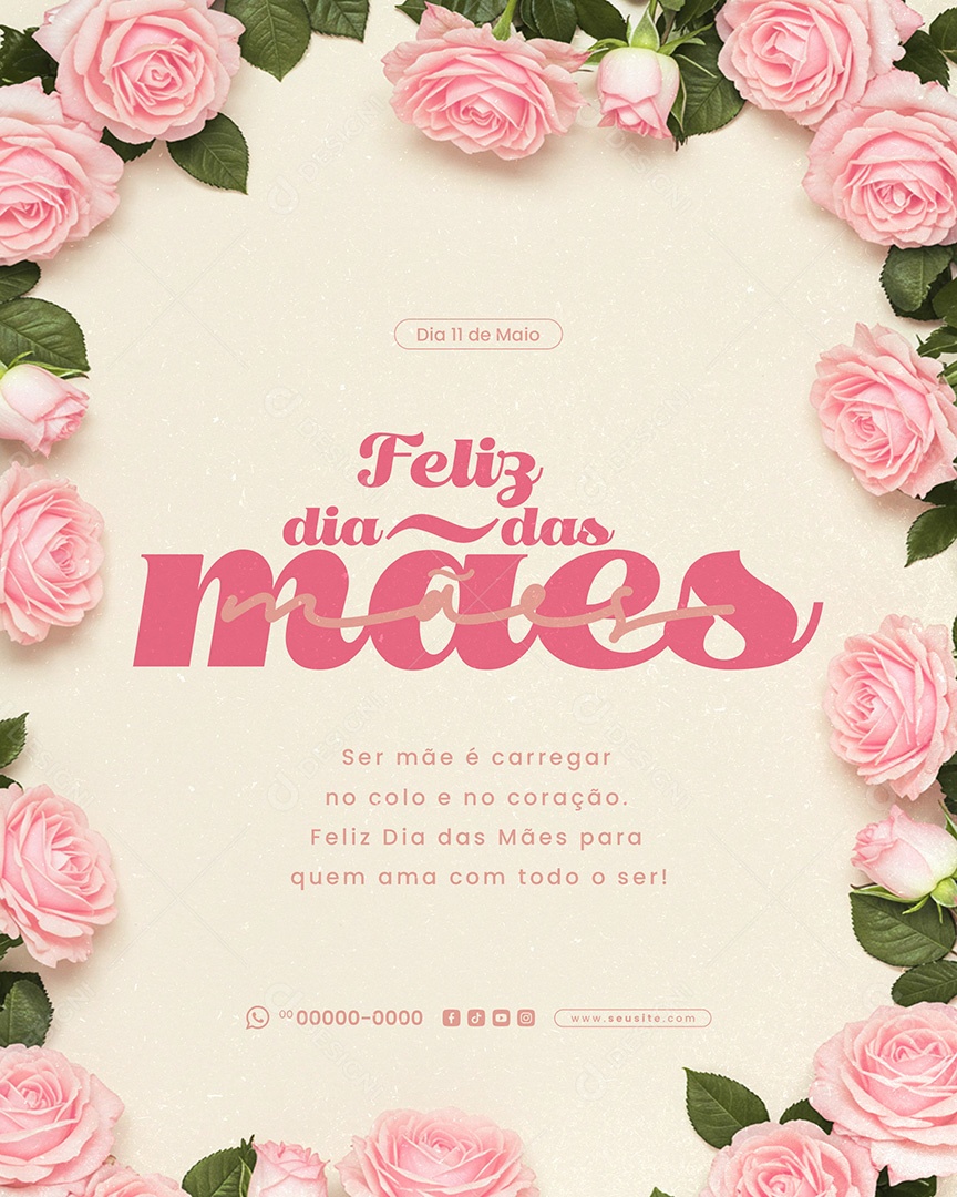Feliz Dia das Mães 11 de Maio Social Media PSD Editável