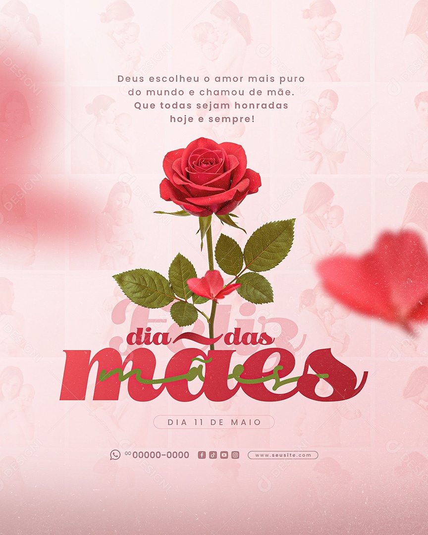 Feliz Dia das Mães 11 de Maio Social Media PSD Editável
