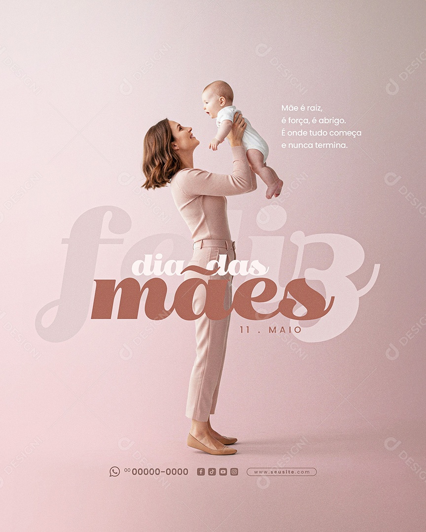 Feliz Dia das Mães 11 de Maio Social Media PSD Editável