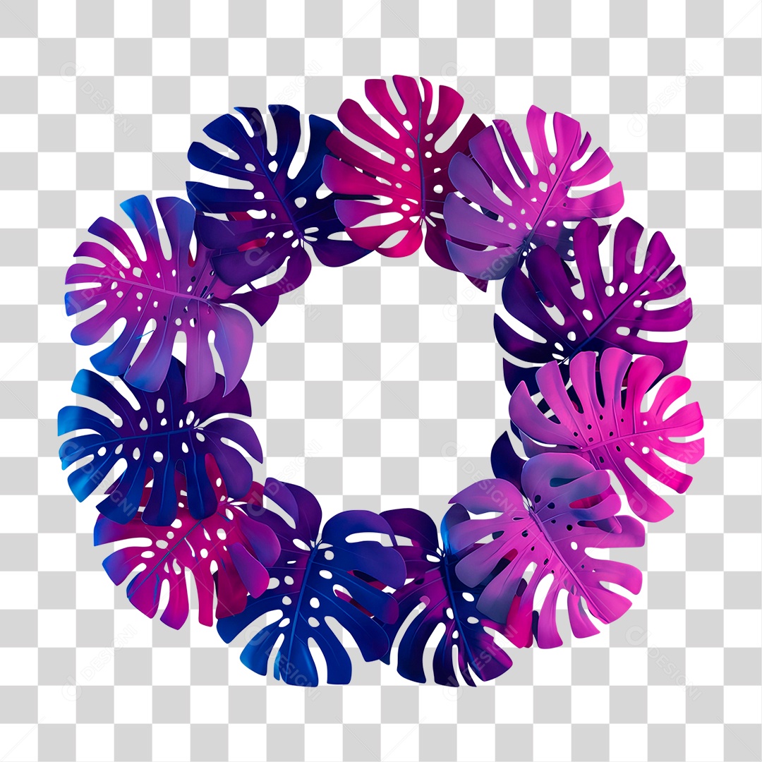 Folhas Tropical PNG Transparente