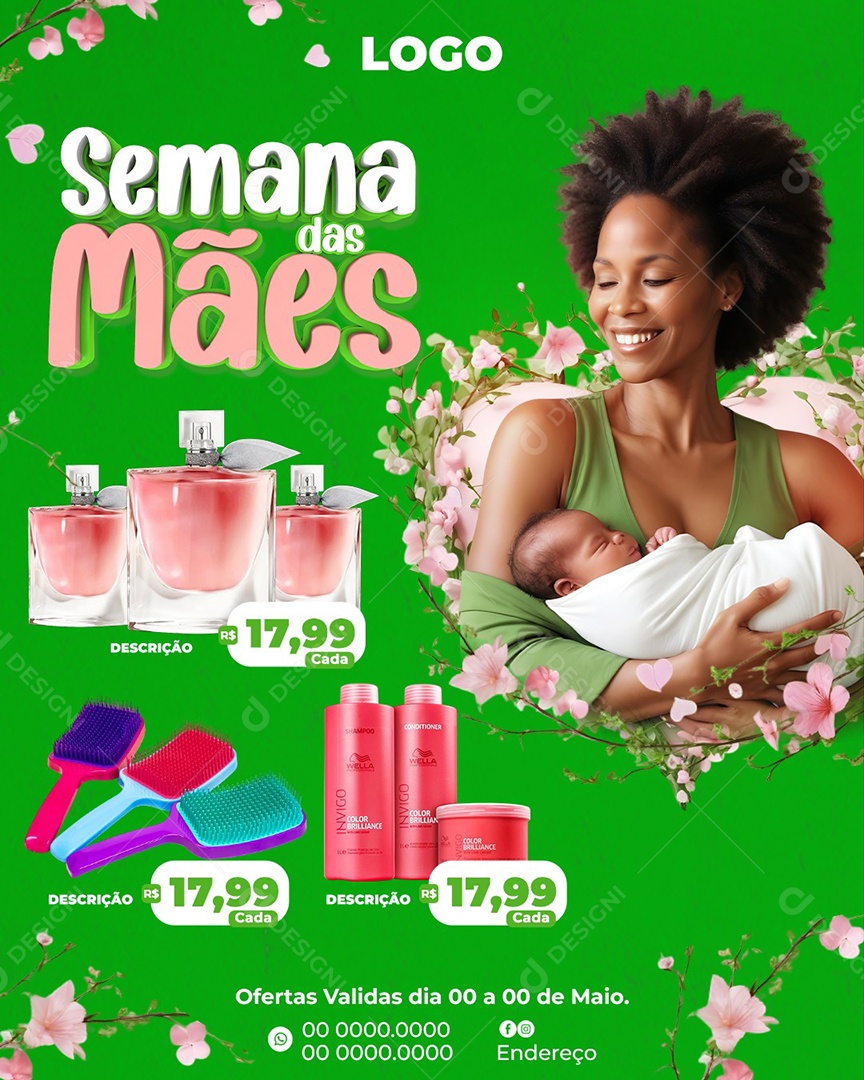 Promoção Semana das Mães Social Media PSD Editável