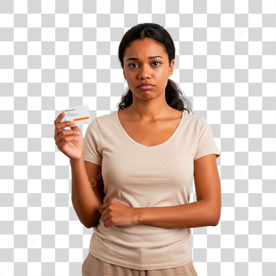Mulher com Remédio PNG Transparente
