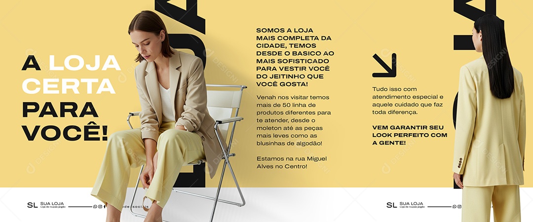 Loja de Moda Feminina Social Mídia PSD Editável