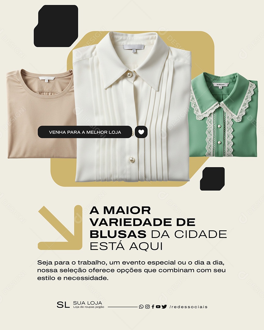 Loja de Moda Feminina Social Mídia PSD Editável