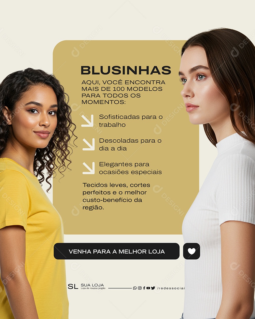 Loja de Moda Feminina Social Mídia PSD Editável