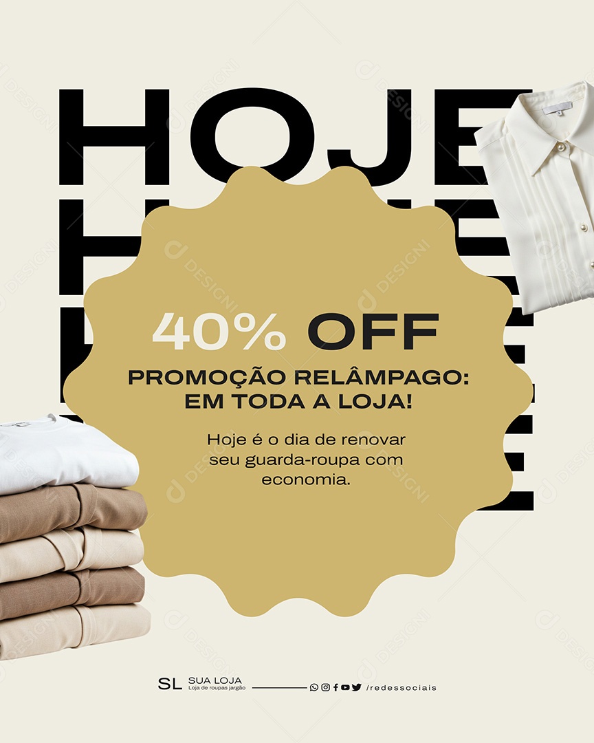 Loja de Moda Feminina Social Mídia PSD Editável