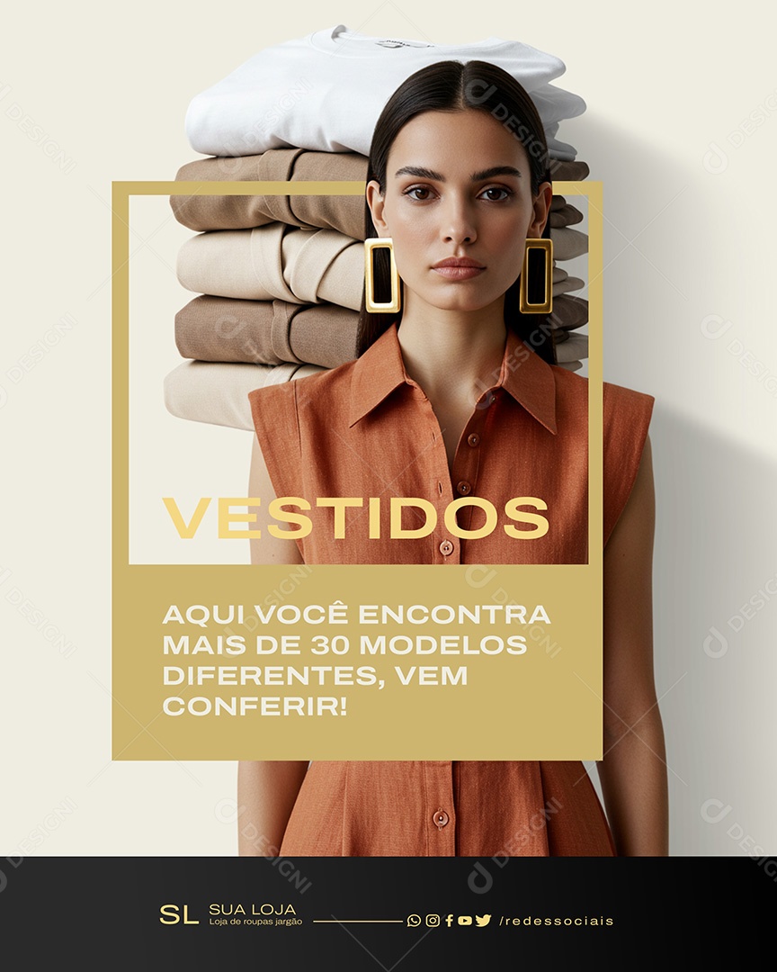 Loja de Moda Feminina Social Mídia PSD Editável