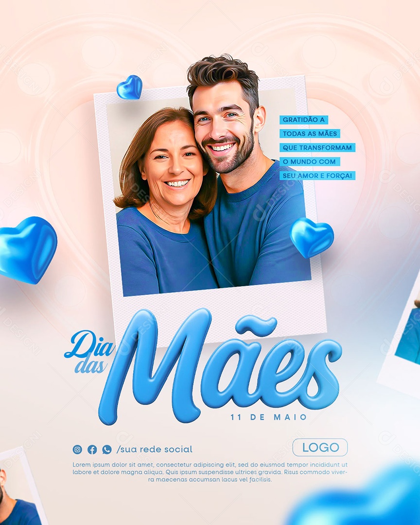 Feliz Dia das Mães 11 de Maio Social Media PSD Editável