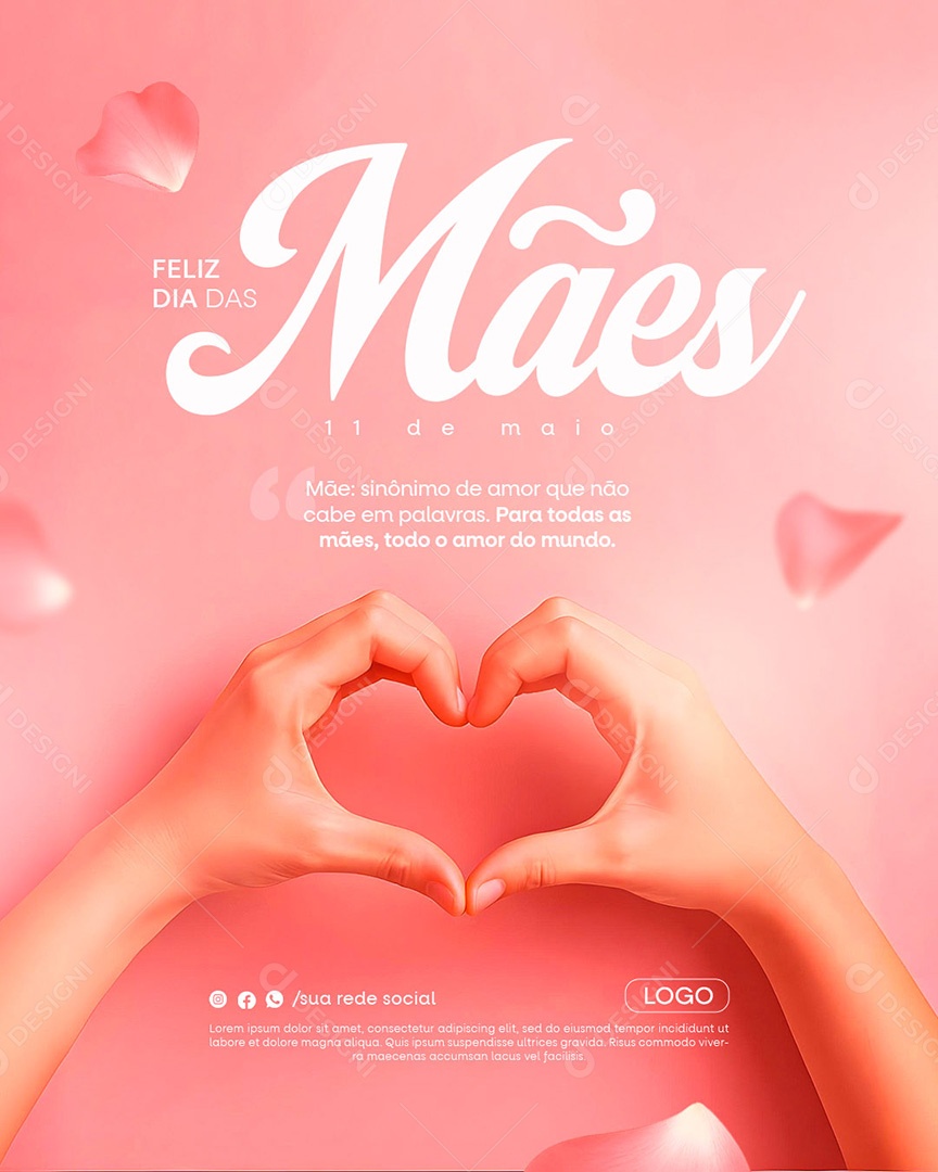 Feliz Dia das Mães 11 de Maio Social Media PSD Editável