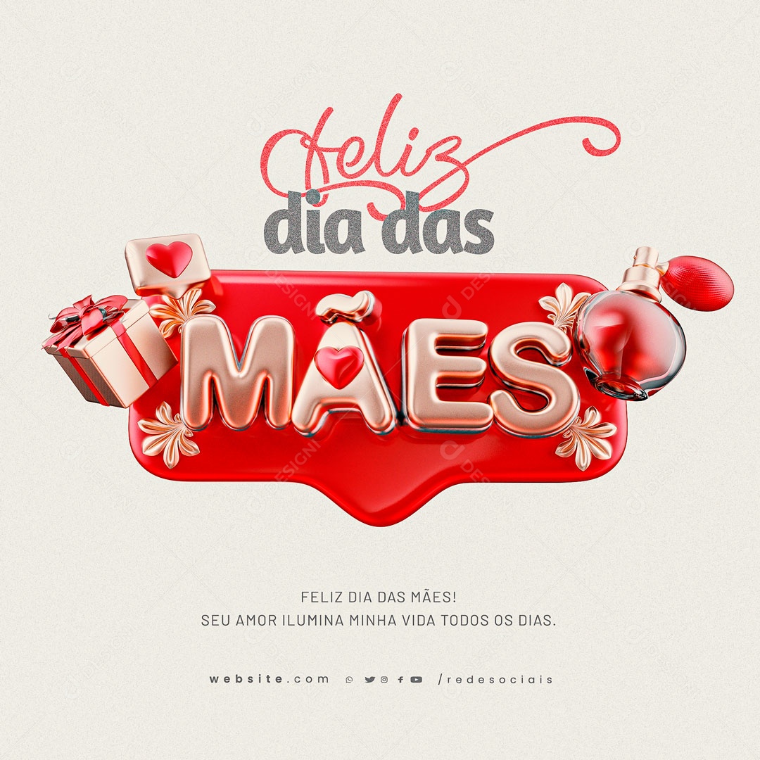 Feliz Dia das Mães 11 de Maio Social Media PSD Editável