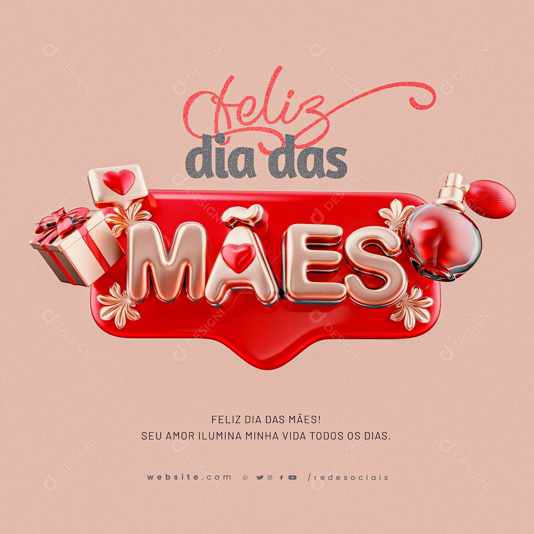 Feliz Dia das Mães 11 de Maio Social Media PSD Editável