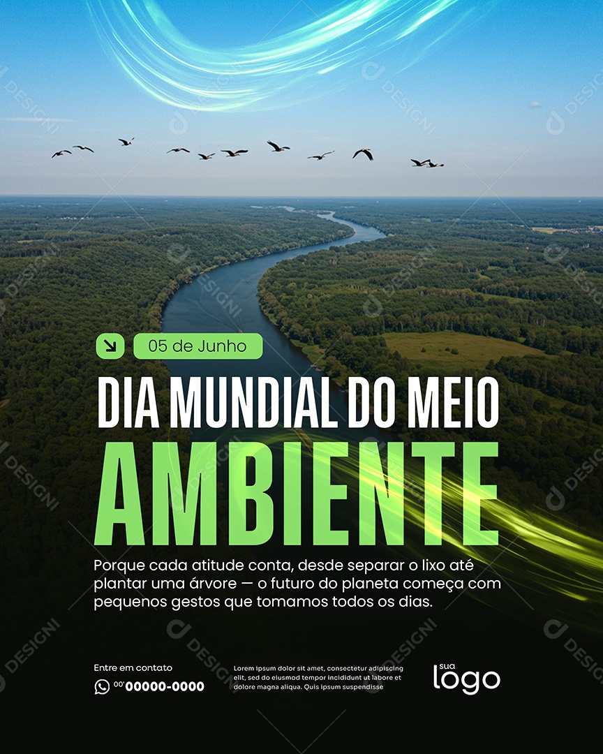 05 de Junho Dia Mundial Do Meio Ambiente Social Media PSD Editável