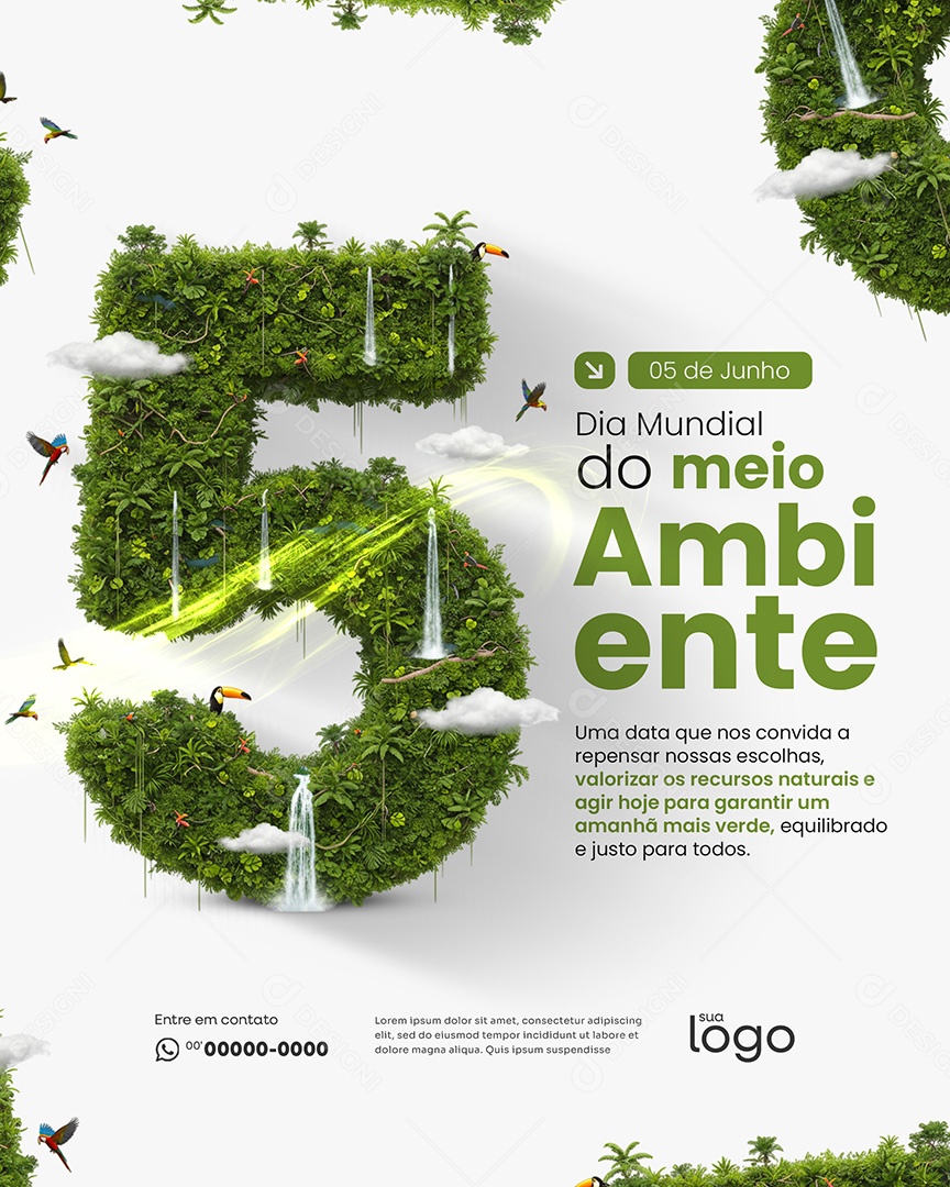 05 de Junho Dia Mundial Do Meio Ambiente Social Media PSD Editável