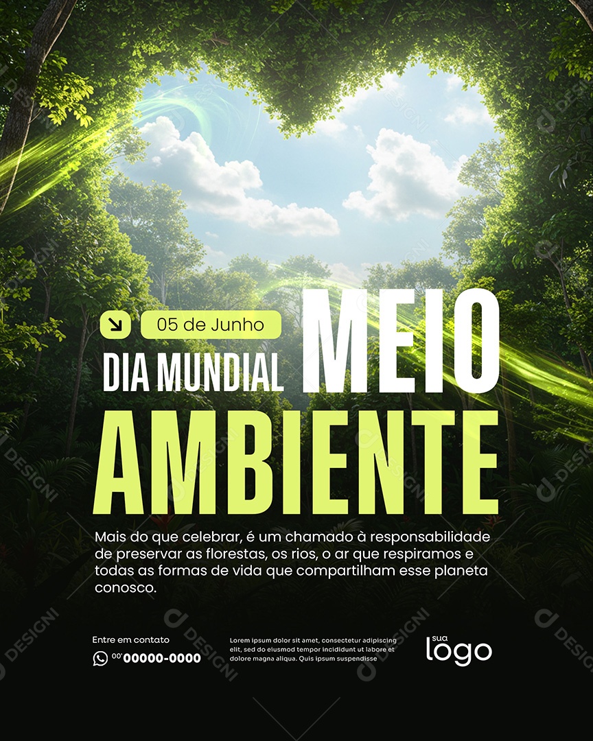 05 de Junho Dia Mundial Do Meio Ambiente Social Media PSD Editável