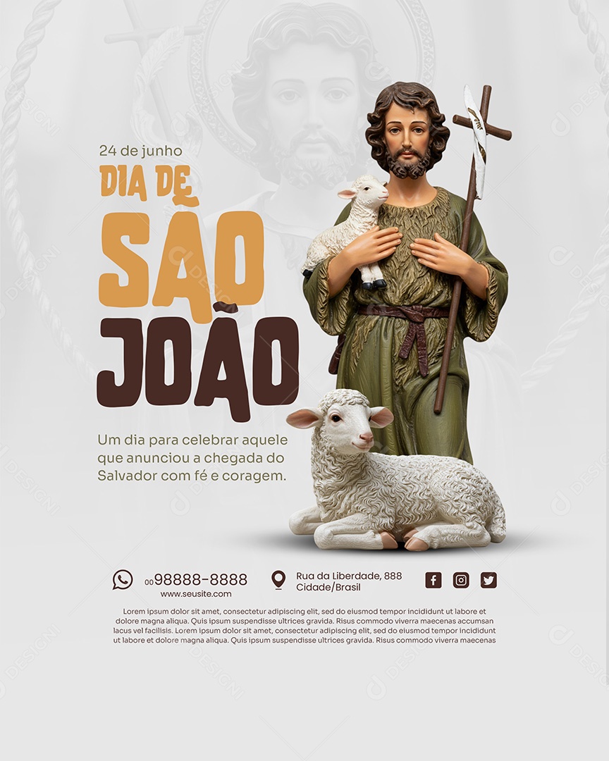 24 de Junho Dia de São João Social Media PSD Editável