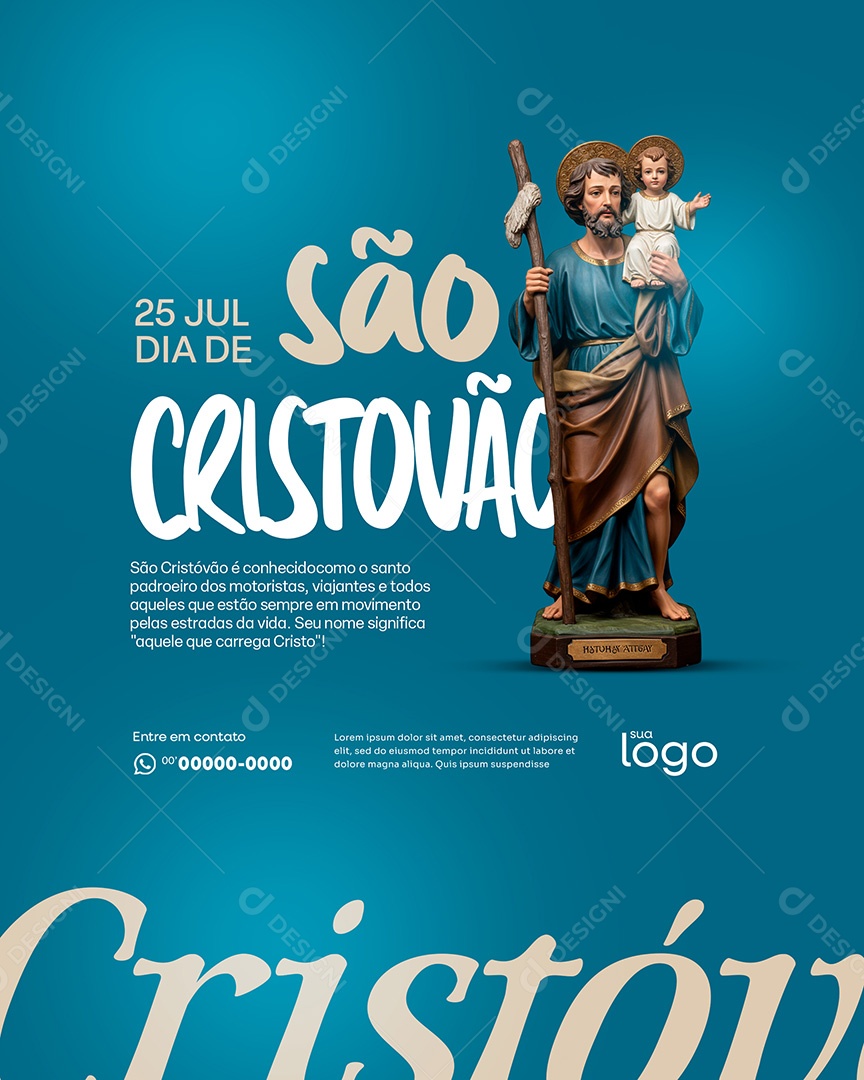 25 de Julho Dia de São Cristovão Social Media PSD Editável