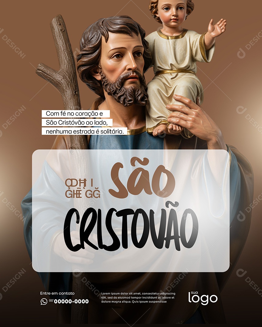25 de Julho Dia de São Cristovão Social Media PSD Editável