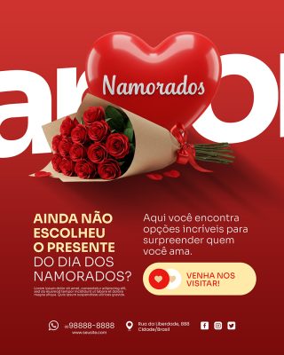 Anuncio dia Dos Namorados Social Media PSD Editável