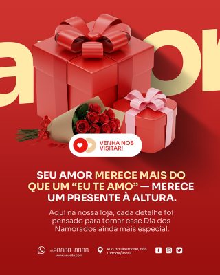Anuncio dia Dos Namorados Social Media PSD Editável