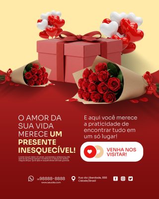 Anuncio dia Dos Namorados Social Media PSD Editável